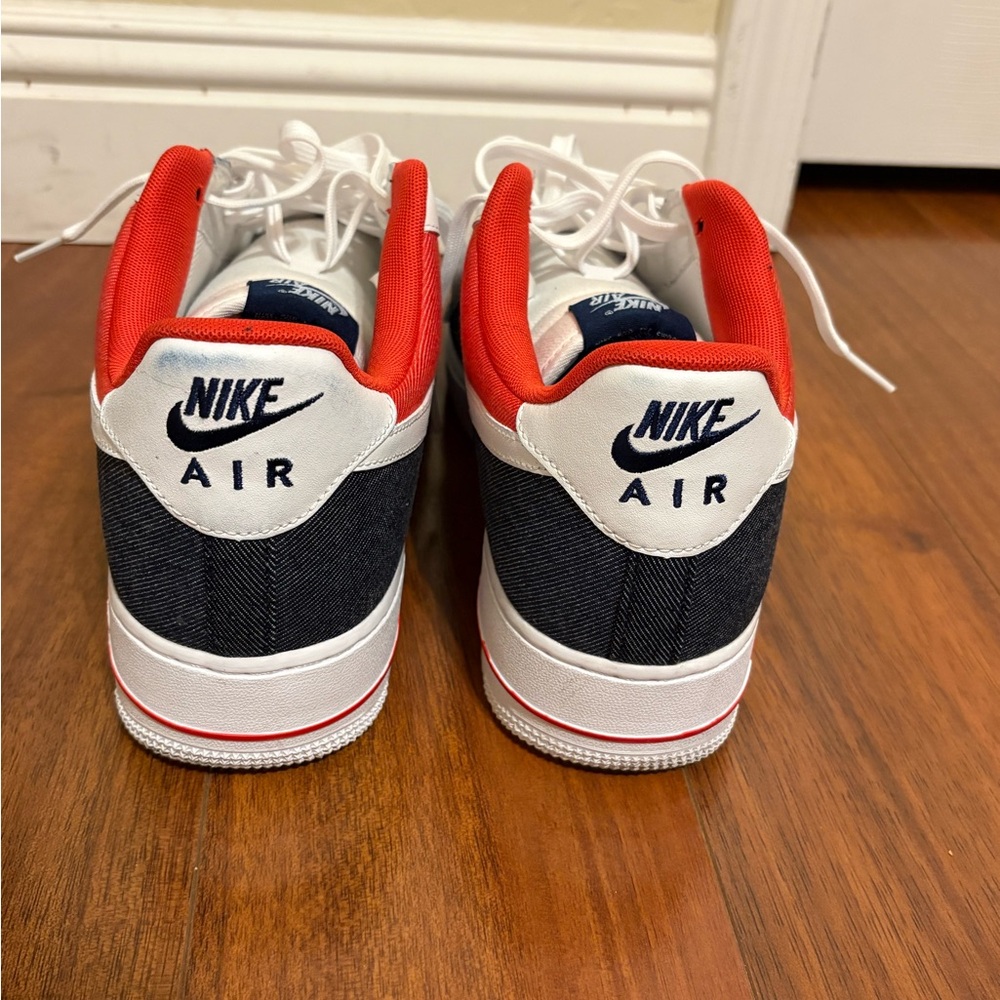 Nike Air Force 1 '07 LX 'White Red Denim' - Picture 11 of 12